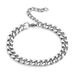 Men's Silver Cuban Bracelet Stainless Denim Necklace Titanium Steel Jewelry Accessories Bold Personality_ipsvogv.com