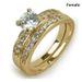 Jewelry Plated Couple Simulation Diamond Engagement Ring, Men's And Women's Ring Set_ipsvogv.com