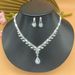 Bridal Jewelry Set - Exquisite Zircon Necklace, Bracelet & Earrings For Wedding_ipsvogv.com