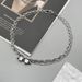 High End And Niche Double-layer Chain Splicing For A-letter Square Titanium Steel Necklace, Couple's Neutral Jewelry_ipsvogv.com