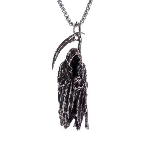 New Sickle Death Necklace, Fashionable Niche Personality, Dark Gothic Ins Style, Domineering Accessory_ipsvogv.com