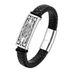 Hot selling skull shield woven genuine leather for men, fashionable, trendy, personalized stainless steel bracelet_ipsvogv.com