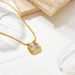 retro geometric zircon pendant necklace Light luxury niche octagonal sugar cube clavicle chain necklace_ipsvogv.com