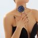N11261 French style denim blue rose necklace, spicy girl strap, choker collarbone chain_ipsvogv.com