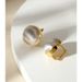 S925 Sterling Silver Niche Design Silk Two-color Ear Buckle Simple INS Earrings Ear Jewelry_ipsvogv.com