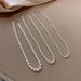 Pure Silver S Cream Colored Round Strong Light Shi Jia Bei Pearl Necklace For Female Blogger Fever, Same Style_ipsvogv.com