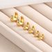 Women’s Jewelry Set Fashion Minimalist Copper Plated Real Gold Round Wide Earrings Earrings Geometric Small Smooth Earrings_ipsvogv.com