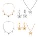 best selling products ins style simple metal butterfly tassel pendant women's clavicle pendant necklace_ipsvogv.com
