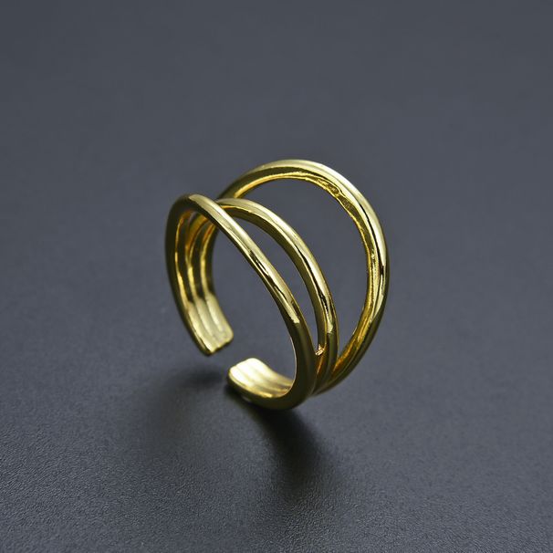 Spot Simple Color Retention Personality Multi Layer Irregular Ring Opening Adjustable Unisex Ring Hand Jewelry_ipsvogv.com