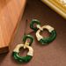 French Exquisite Fashionable Small Fragrance Style Drip Oil Enamel Earrings, Women's High-end Feeling, Light Luxury And_ipsvogv.com