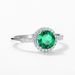 S925 Silver Cultivated Emerald Ring Women Light Luxury Retro Style Jewelry_ipsvogv.com