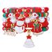 Christmas Bracelet Set Holiday Jewelry Snowman Santa Claus Bracelet Gift_ipsvogv.com