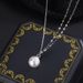 Difeng 999 Foot Silver Patchwork Pearl Necklace For Women, Niche Ins, Light Luxury Style Collarbone Chain,_ipsvogv.com