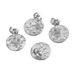 Stainless Steel Round Irregular Embossed Original Pieces, With Holes, DIY Earrings Accessories_ipsvogv.com