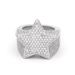 Men's Jewelry Star Ring Hip Hop Style Cubic Zirconia Micro Paved Five Point Star Ring For Men In Gold Silver Rose Gold Available In Sizes 6 To 12_ipsvogv.com