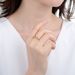 Women’s Jewelry Set Fashion Simple Twisted Square Colored Diamond Zircon CZ Ring Female Open Adjustable Design Ring Ins Style_ipsvogv.com