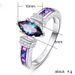 Beautiful colorful oval zircon ring with accessories_ipsvogv.com
