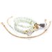 Simple And Fashionable Geometric Hollow Metal Flower Tassel Turquoise Pattern Round Ball Heart Bracelet Set Of Four_ipsvogv.com