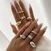 Ins Style Metal Smooth Open Set Female Personality, Inlaid With Pearls, Layered Ring Bracelet_ipsvogv.com