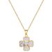 【 Titanium Steel 】 Necklace Earring Light Luxury Full Diamond Shell Four Leaf Flower Personalized Temperament Banquet_ipsvogv.com