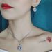 Jewelry & Accessories Zircon Water Drop Necklace Earrings Bracelet Set Accessories Daily Party_ipsvogv.com