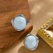 Fashionable And Exquisite Candy Colored Rounded Geometric Resin For Women With A High-end Feel, Light Luxury Silver_ipsvogv.com