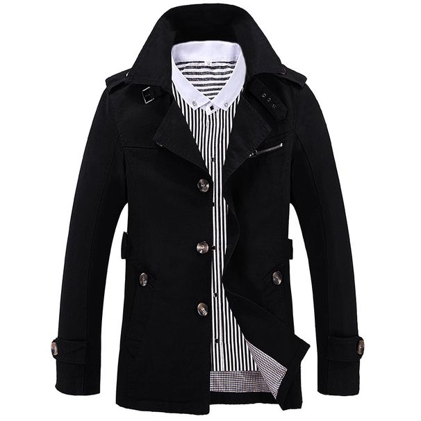 Men's Clothing Men's Casual Windbreaker Mid-length Men's Coat_ipsvogv.com