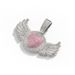 specializes In Fashion Men's Alloy Full Diamond Pink Love Angel Wing Pendant Hip-hop Necklace_ipsvogv.com