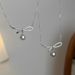 Tiqi Ballet Girl Ribbo Bowkot Shijia Imitatio Pearl Necklace For Wome S Pure Silver Light Luxury Niche Clavicle_ipsvogv.com