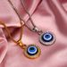 Middle Eastern Stainless Steel Jewelry Islamic Turkish Eye Diamond Devil Eye Pendant Necklace Female_ipsvogv.com