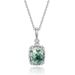 special Supply Of Lattice Natural Water Grass Agate Pendant Necklace S925 Silver Green Moss Clavicle Chain Customization_ipsvogv.com