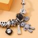Family Fashionable DIY Love Diamond Set Little Bear Pendant Student Titanium Steel Adjustable Bracelet_ipsvogv.com