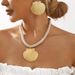 12154 Creative Personalized Alloy Shell Love Pendant Necklace Earring Set Summer Ocean Style Jewelry_ipsvogv.com