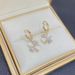 Green Cat's Eye Four Leaf Clover Earrings Exquisite Light Luxury Niche Ear Clips Net Celebrity High End Earrings_ipsvogv.com
