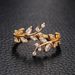 Cao Shi's New Leaf For Women's Fashion Personality Cool Style Ins Fashionable Index Finger With Adjustable Opening Ring_ipsvogv.com