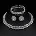 Fashion full diamond clavicle chain earrings bracelet clutch bag Bridal jewelry sets_ipsvogv.com