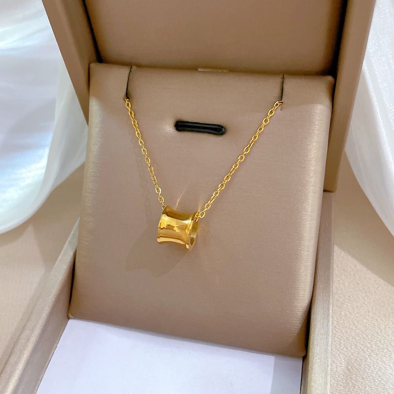 Body 【 Full Titanium Steel 】 Small Waist, Personalized And Minimalist, Genuine Gold Necklace In The Stove, Female Ins 【 】 Waist, Minimalist, Stove,_ipsvogv.com