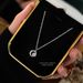 S999 Pure Diamond Star Zircon Necklace For Women, Light Luxury Fashion Moon Pendant, Personalized And Versatile, Full_ipsvogv.com