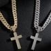 Cuban cross chain street hip hop sweater decoration pendant luxury alloy full diamond necklace pendant jewelry_ipsvogv.com