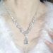 "Dreamy Daughter" The French Style Sparkling ! Zircon Necklace Features Delicate, Luxurious, And High-end Water Droplet_ipsvogv.com