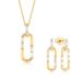 Geometric diamond necklace earrings set for women ins style fashion jewelry pendant earrings earrings_ipsvogv.com