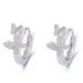 Korean Butterfly Diamond Earrings For Women Fashion Creative Inlaid Zircon Animal Ear Cuffs Silver Studs_ipsvogv.com
