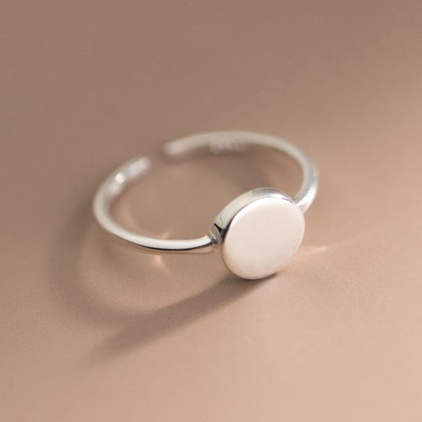 Fashionable Geometric Block Circular Smooth Open Ring Combination For Men's And Women's Personalized Food Rings_ipsvogv.com