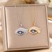 Devil's Necklace, Female Full Diamond Eye Pendant, Titanium Steel Lock Chain, Non Fading, Personalized Trendy Neck Chain_ipsvogv.com