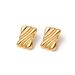 INS Internet Celebrity Trend Same Style Copper Gold-Plated Rectangular Geometric Pattern Earrings Simple Studs_ipsvogv.com