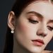 S925 sterling silver real gold electroplating light luxury flower pearl zircon earrings female light luxury niche ear jewelry_ipsvogv.com
