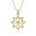 Delphes North Star Coin Necklace - 8-Pointed Star Gold Plated Pendant, INS Fashion Clavicle Chain, Copper Alloy Statement Jewelry For Women_ipsvogv.com