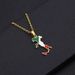 Italian map pendant stainless steel necklace ethnic style female niche design light luxury geometric oil drop jewelry_ipsvogv.com