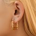 Real gold electroplated earrings color retaining metallic irregular high end texture earrings_ipsvogv.com