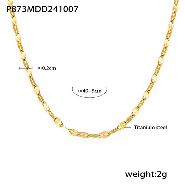 Women's Jewelry Heart-shaped Handmade Zircon Double Clavicle Necklace Bracelet Set Titanium Steel PVD Electroplated Real Gold Color Preservation_ipsvogv.com